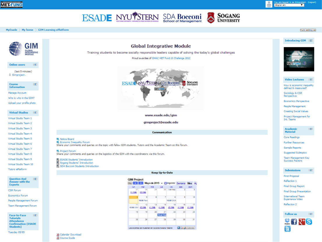 General Learning ePlatform 2014-2015